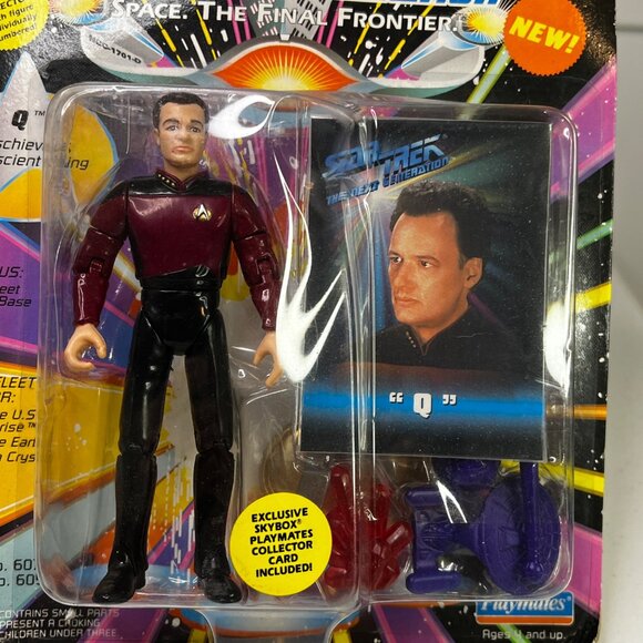 Star Trek TNG Q Action Figure Playmates 1993 Sealed Collectible - Picture 2 of 3